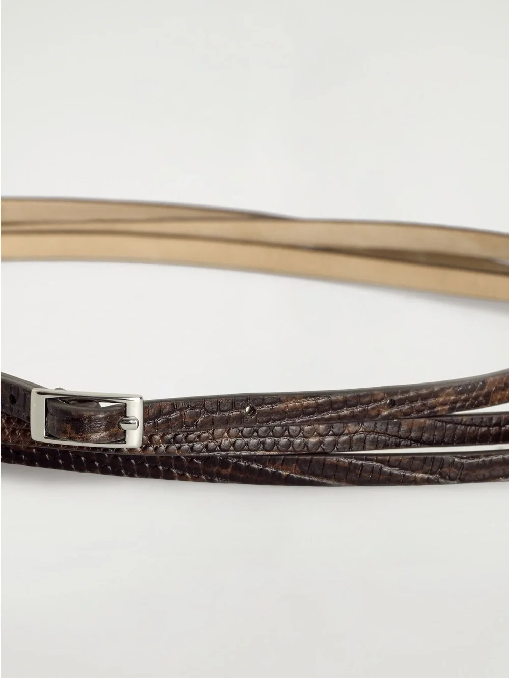 NWT (size M/L) COS SKINNY DOUBLE-WRAP LEATHER BELT